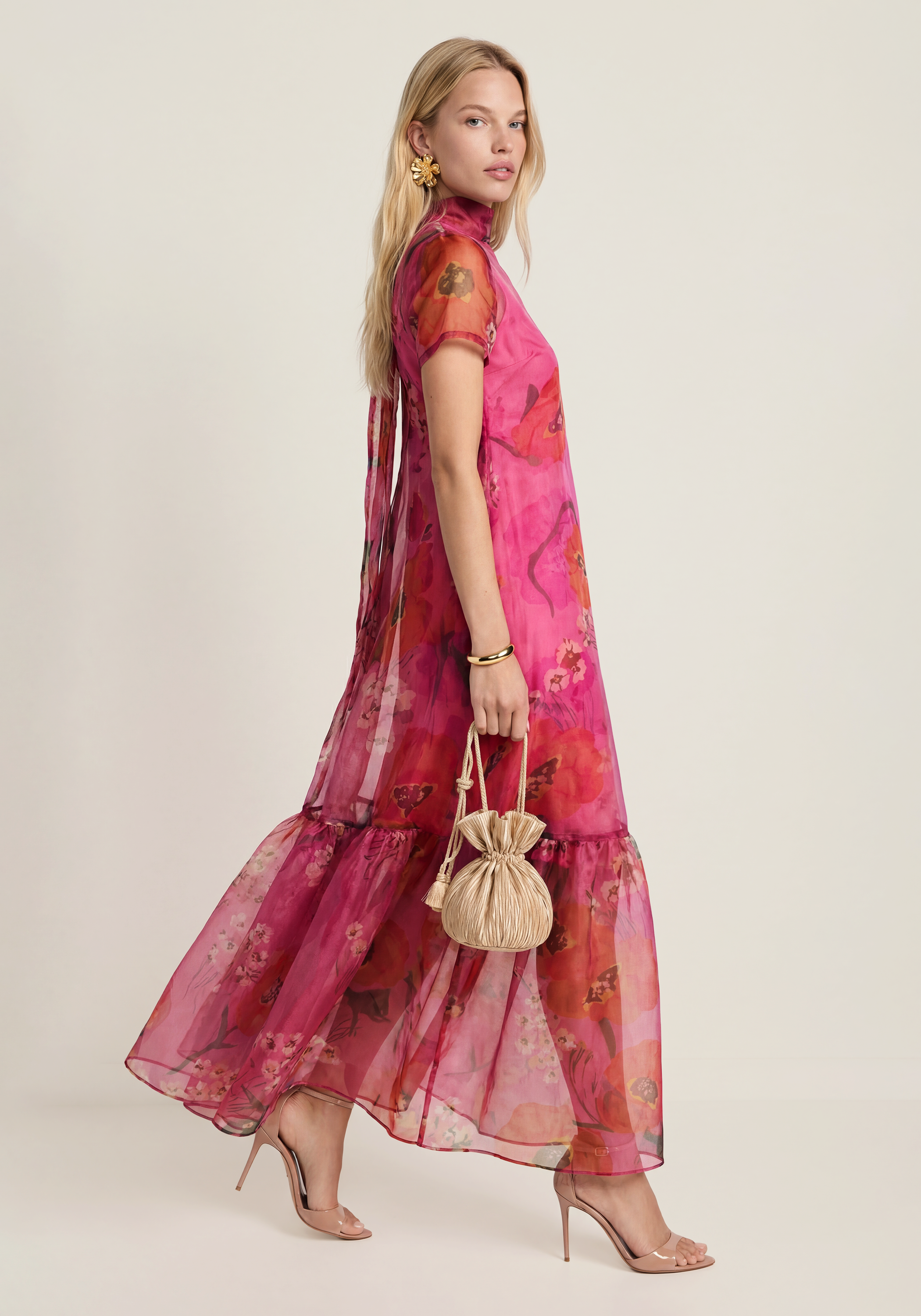 touch of pink dress HELLO MOLLY A Touch Of Glitter Sequin Maxi Dress Pink