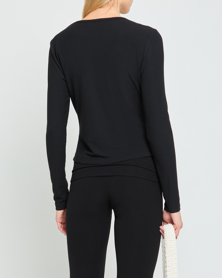 Soft Lounge Long Sleeve Button Up