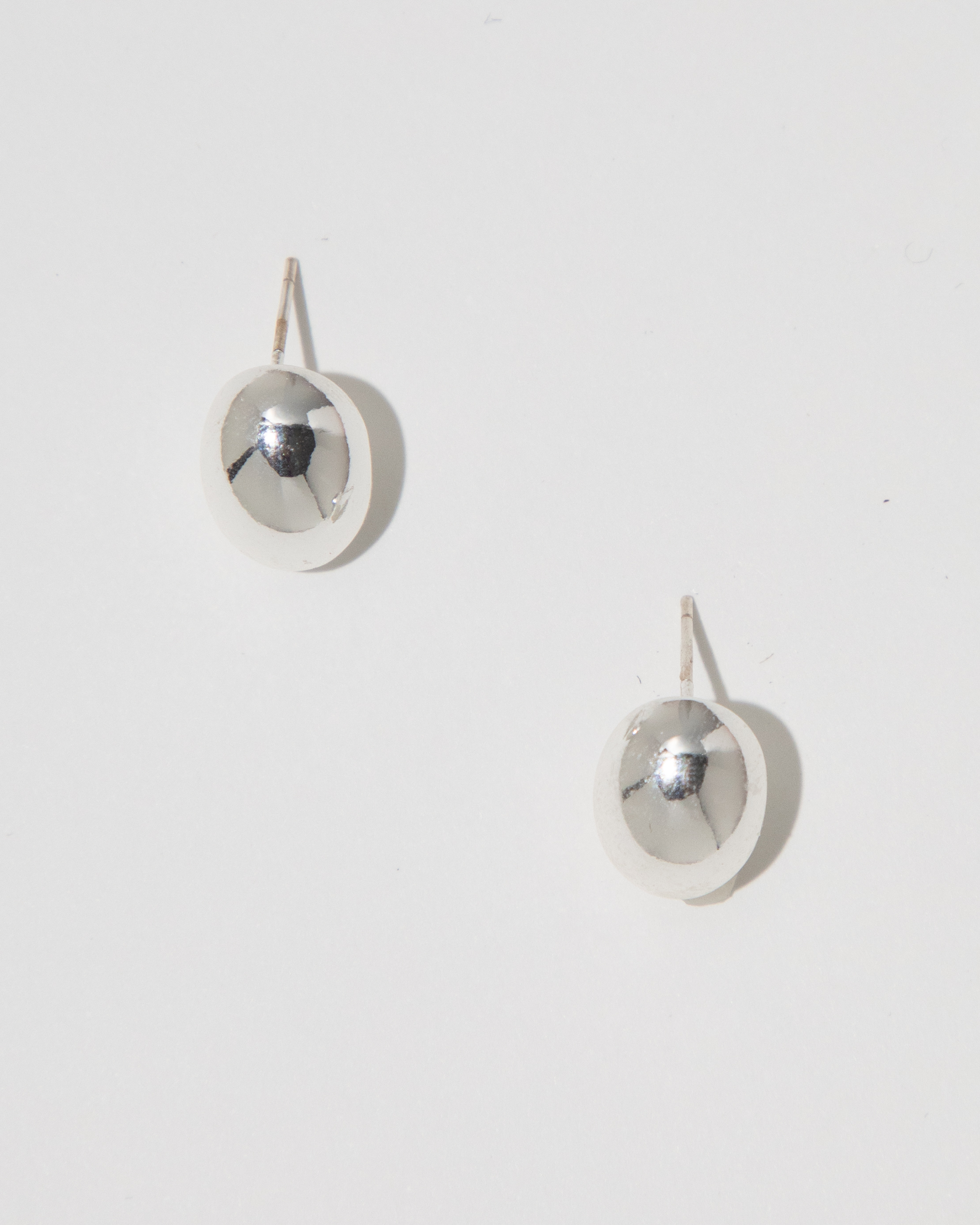 Oval Stud Silver Earrings Oval Stud Silver Earrings