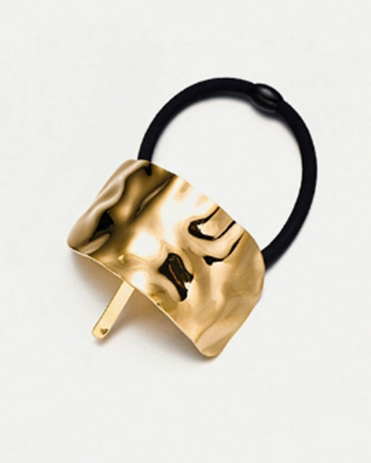 Textured Metallic Hair Tie