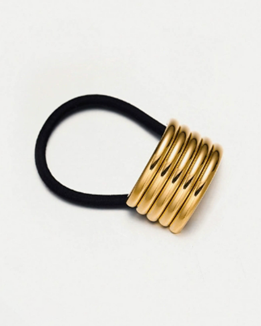 Ribbed Metallic Hair Tie