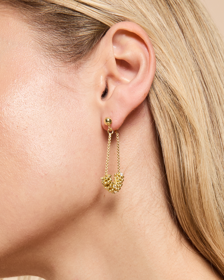 Mini Charm Chain Hoop Earrings