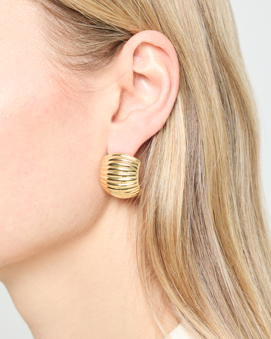 Chunky Ribbed Hoops