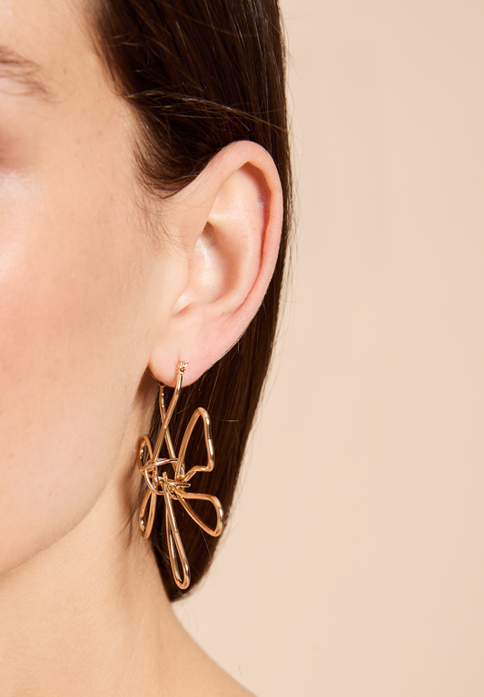 Oversized Abstract Flower Earrings