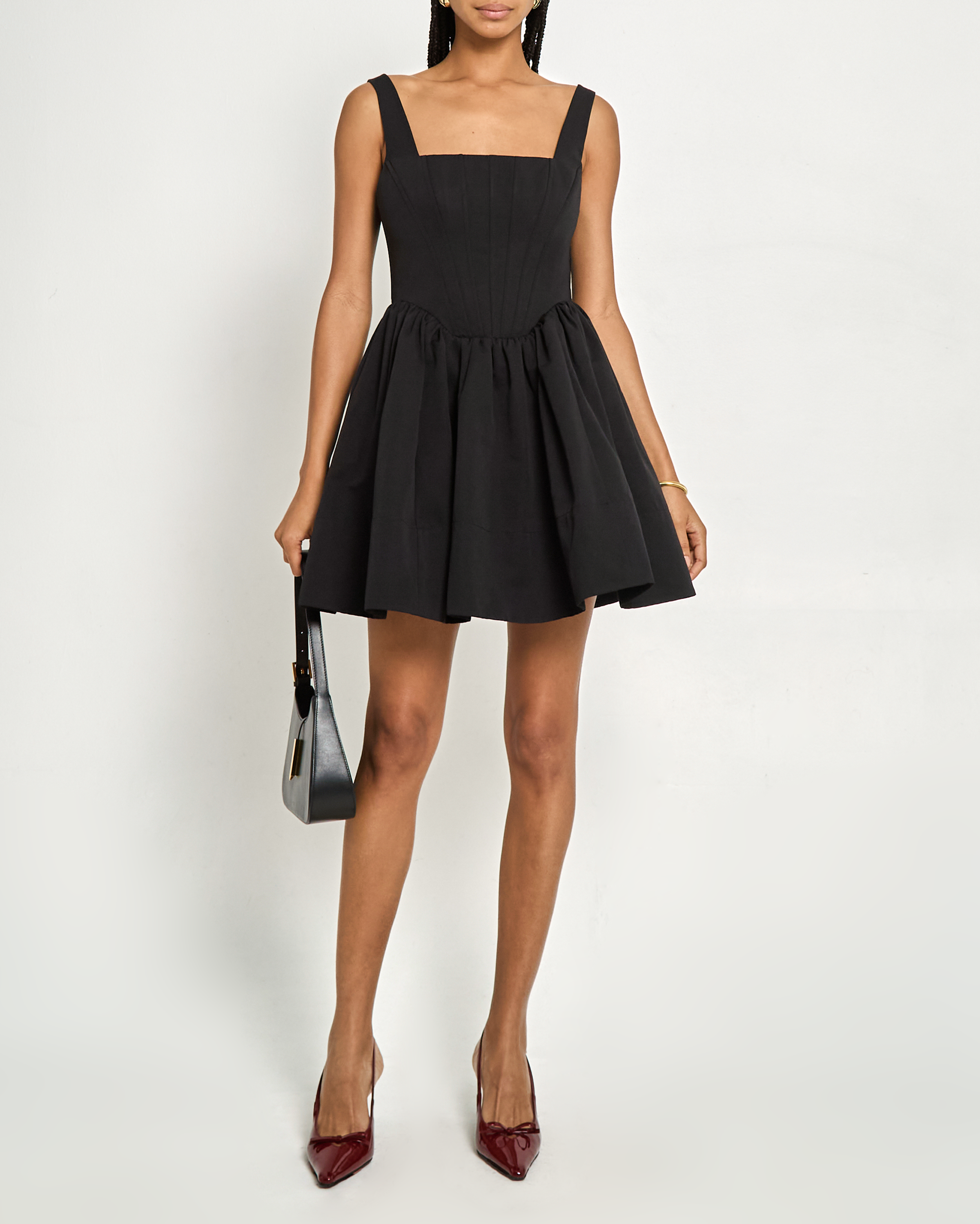 black mini corset dress Few Moda | Harlyn Corset Dress