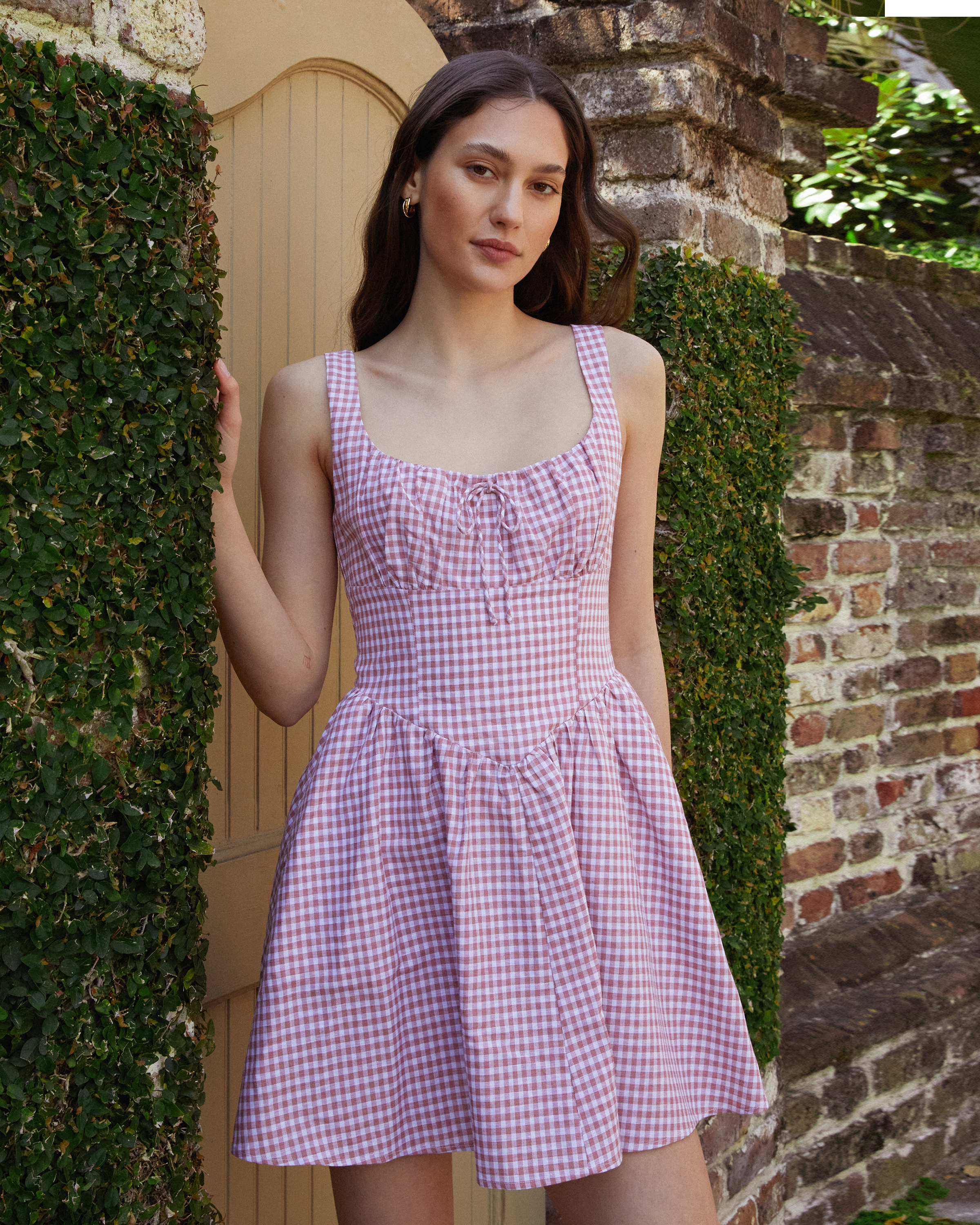 Few Moda | Sierra Linen Dress - Pink Plaid / 6 Few Moda | Sierra Linen Dress - Pink Plaid / 6