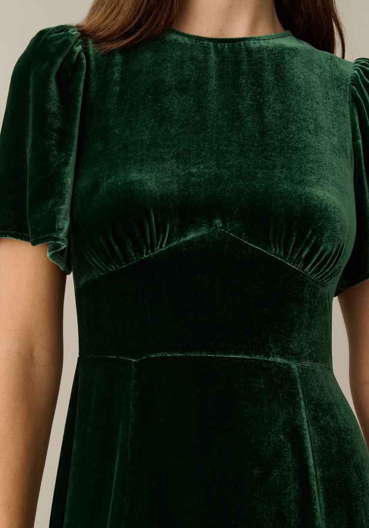 Amaris Silk Velvet Dress