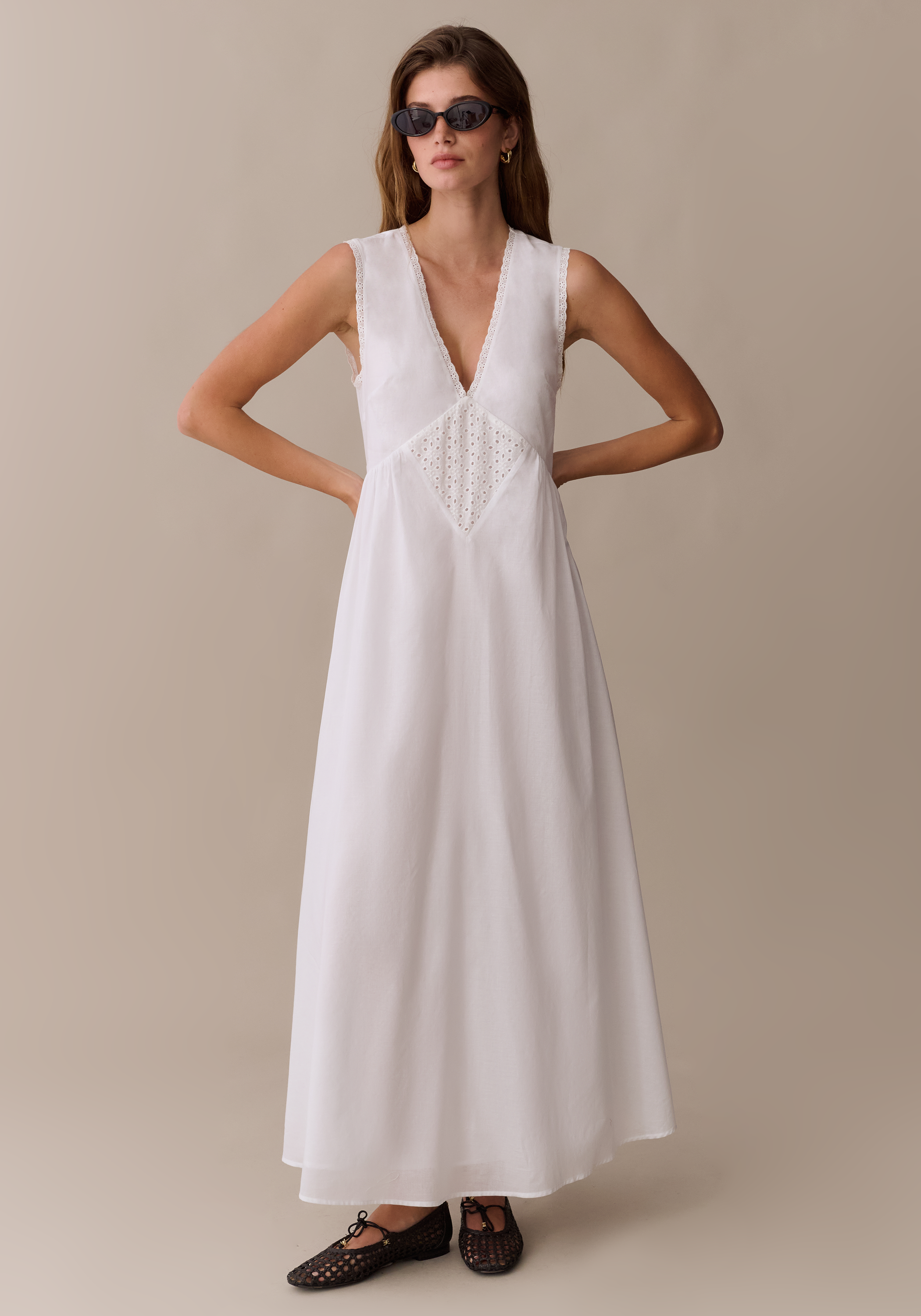 white cotton dress Few Moda | Sonnet Cotton Dress