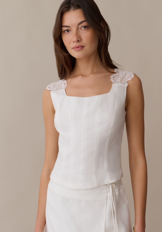 Stacy Linen Top