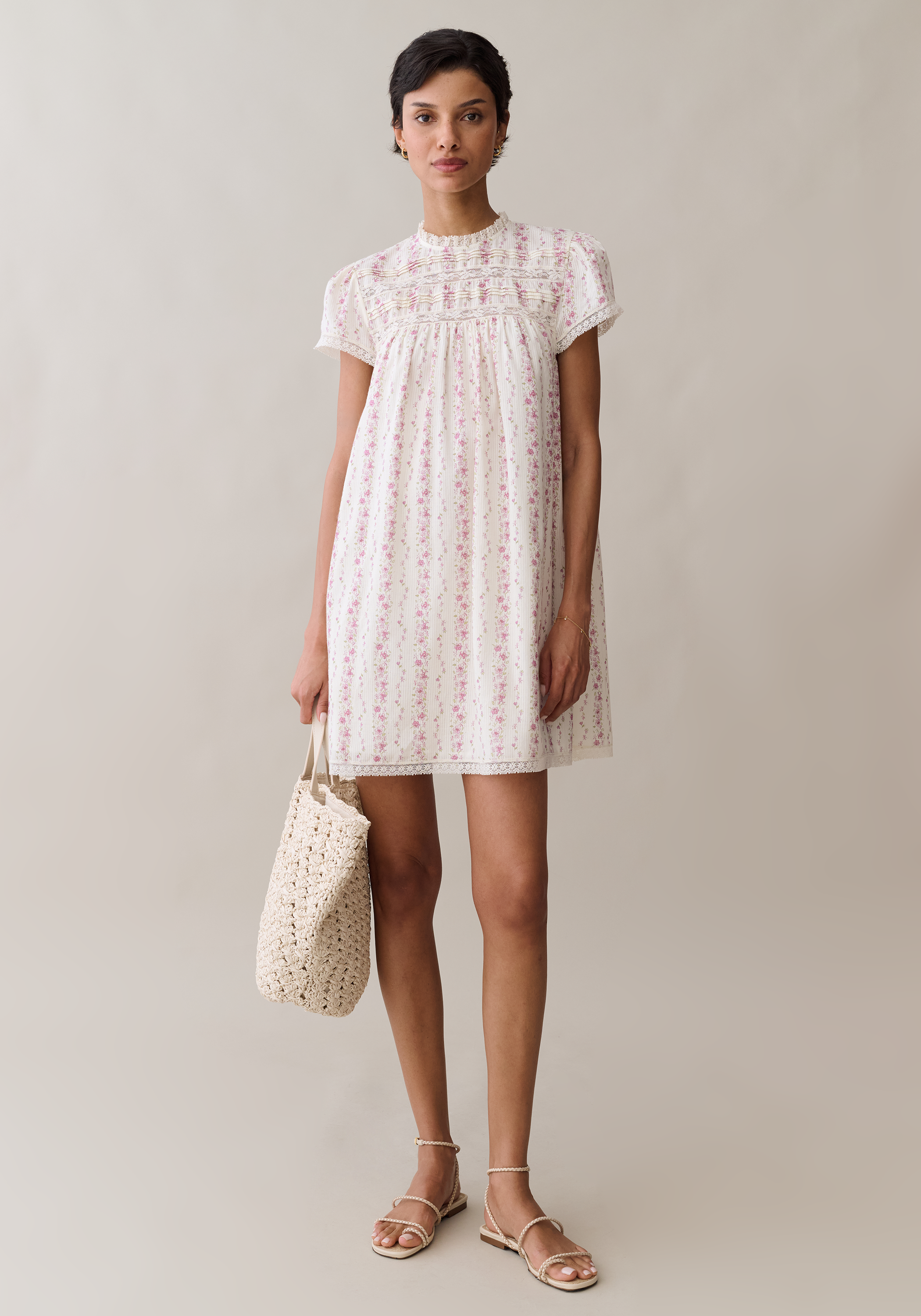 easy cotton dress Women's Easy Cotton Fit-and-Flare Dress, Pattern