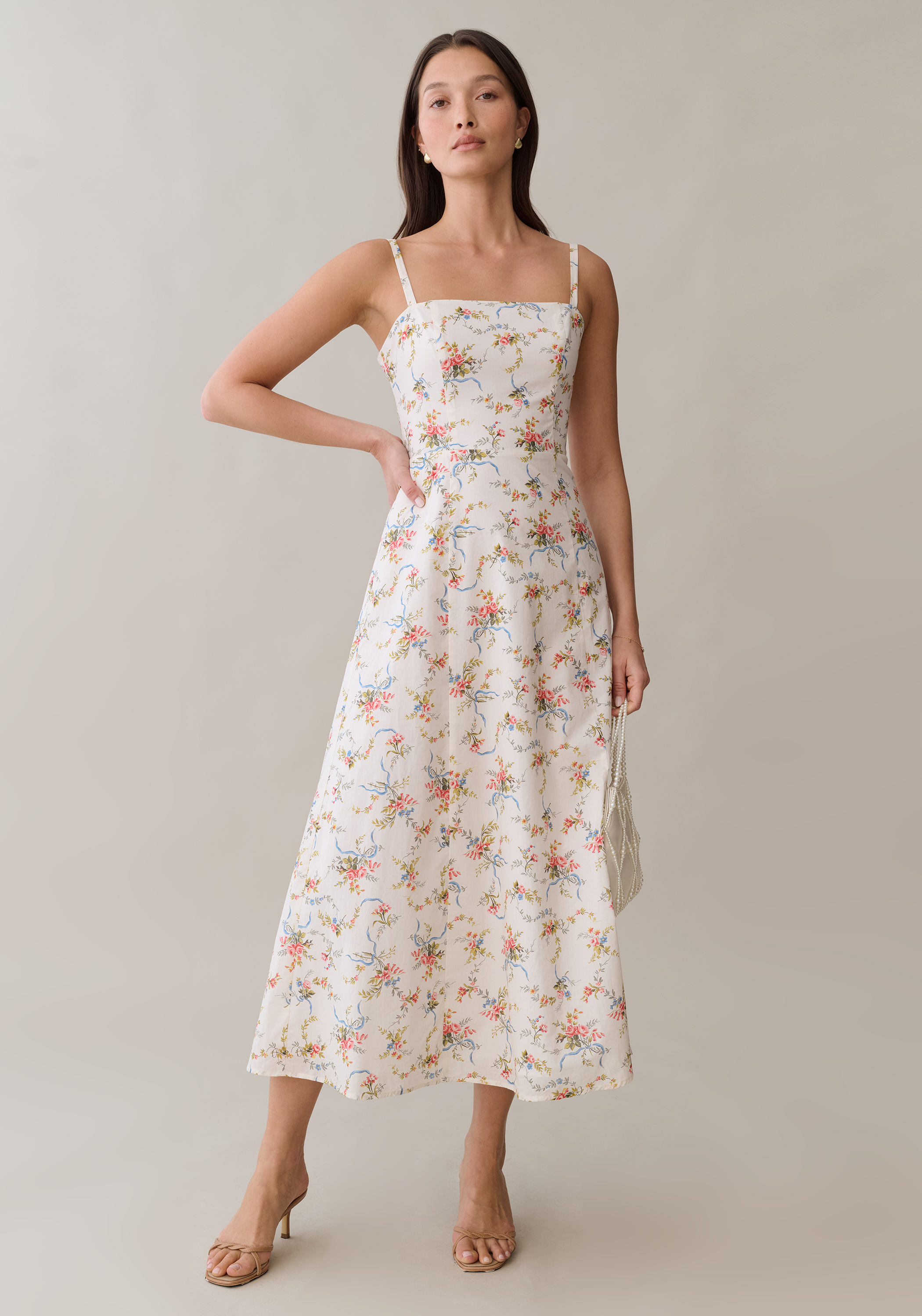 crisp cotton dress Karen Kane Women's Puff Sleeve Peasant Dress, Extra Large, XL, Floral Print, 100% Cotton