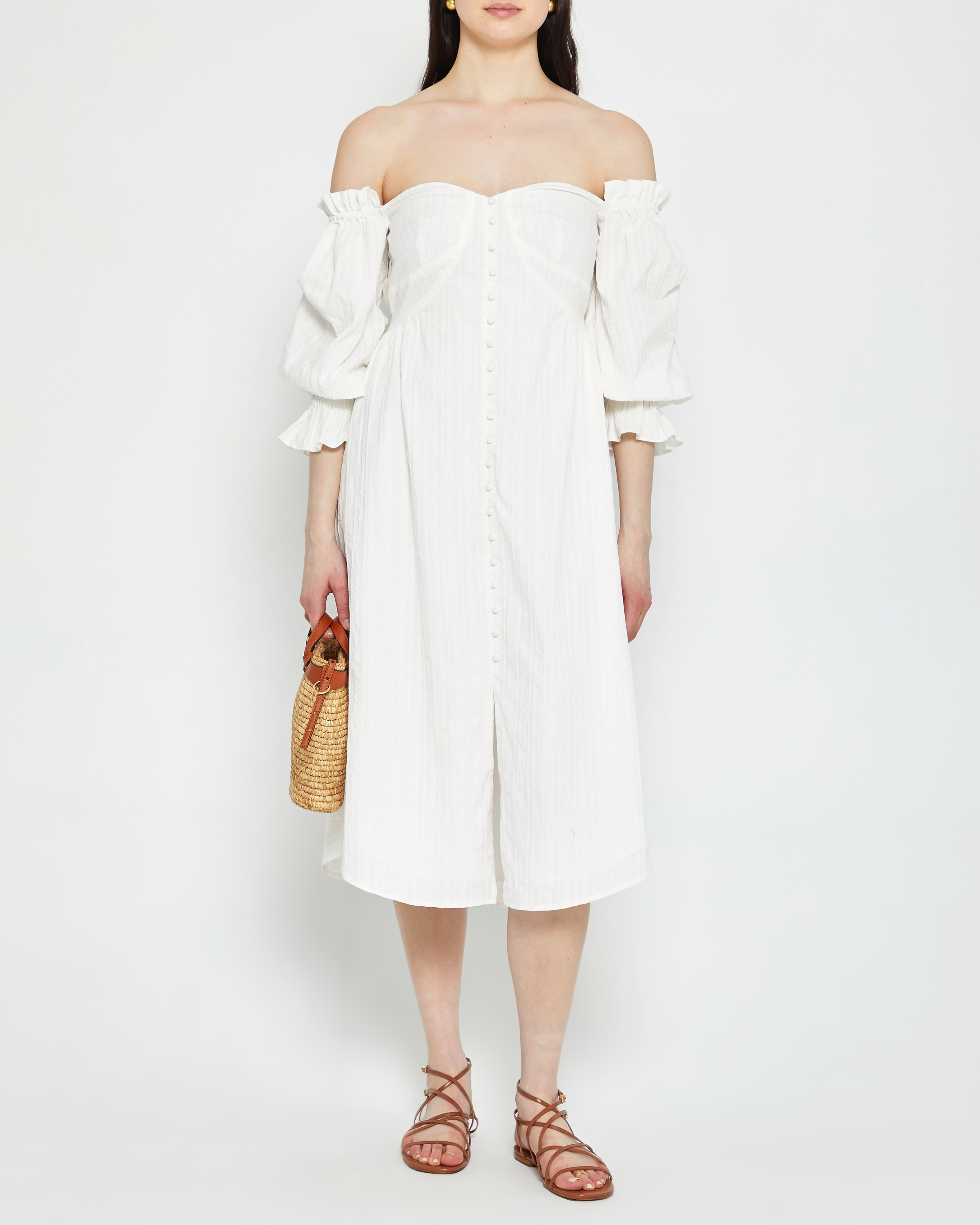 FEW MODA | Ana Cotton Dress - White / XS FEW MODA | Ana Cotton Dress - White / XS