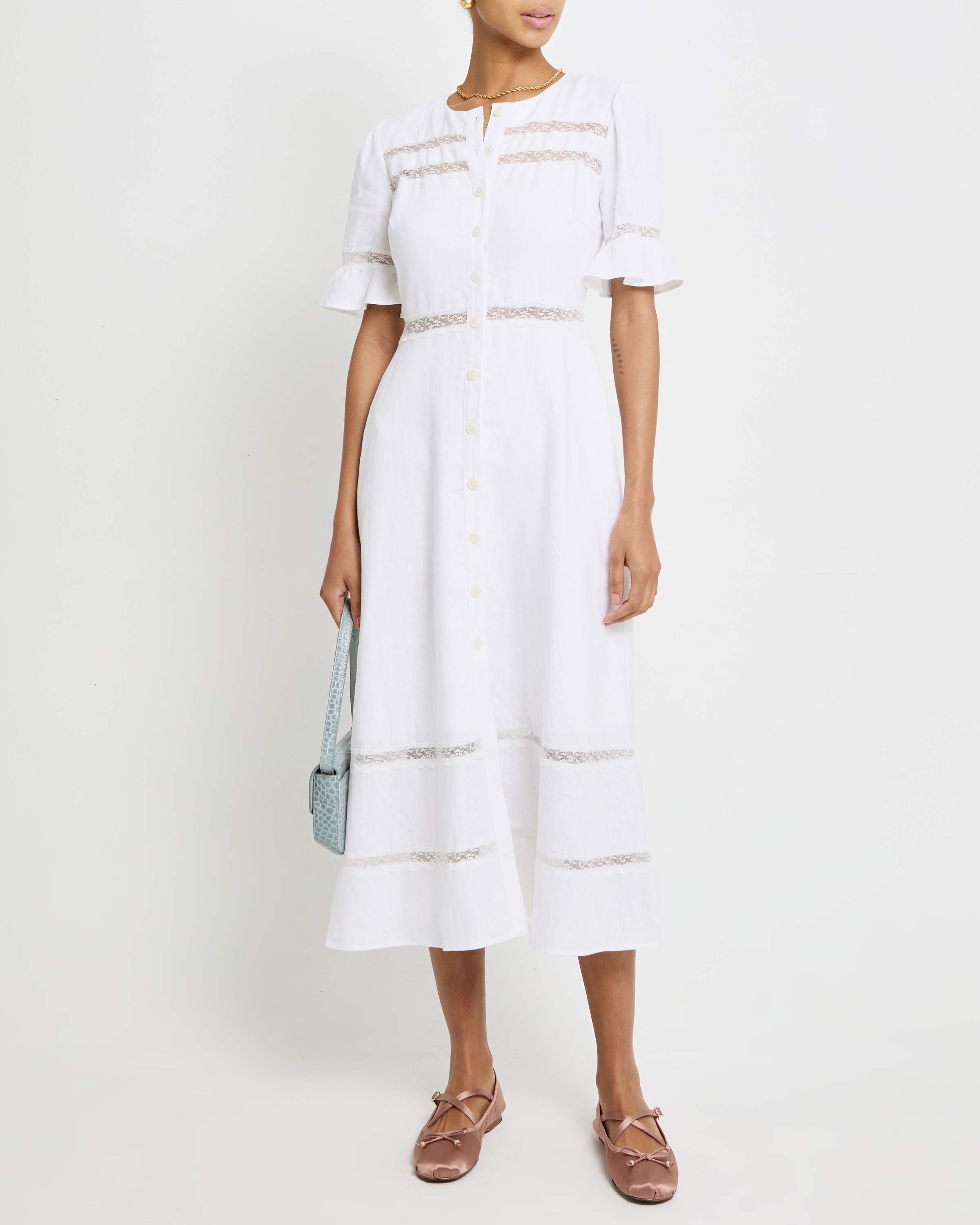 Few Moda | Adina Linen Dress - White / 4 Few Moda | Adina Linen Dress - White / 4