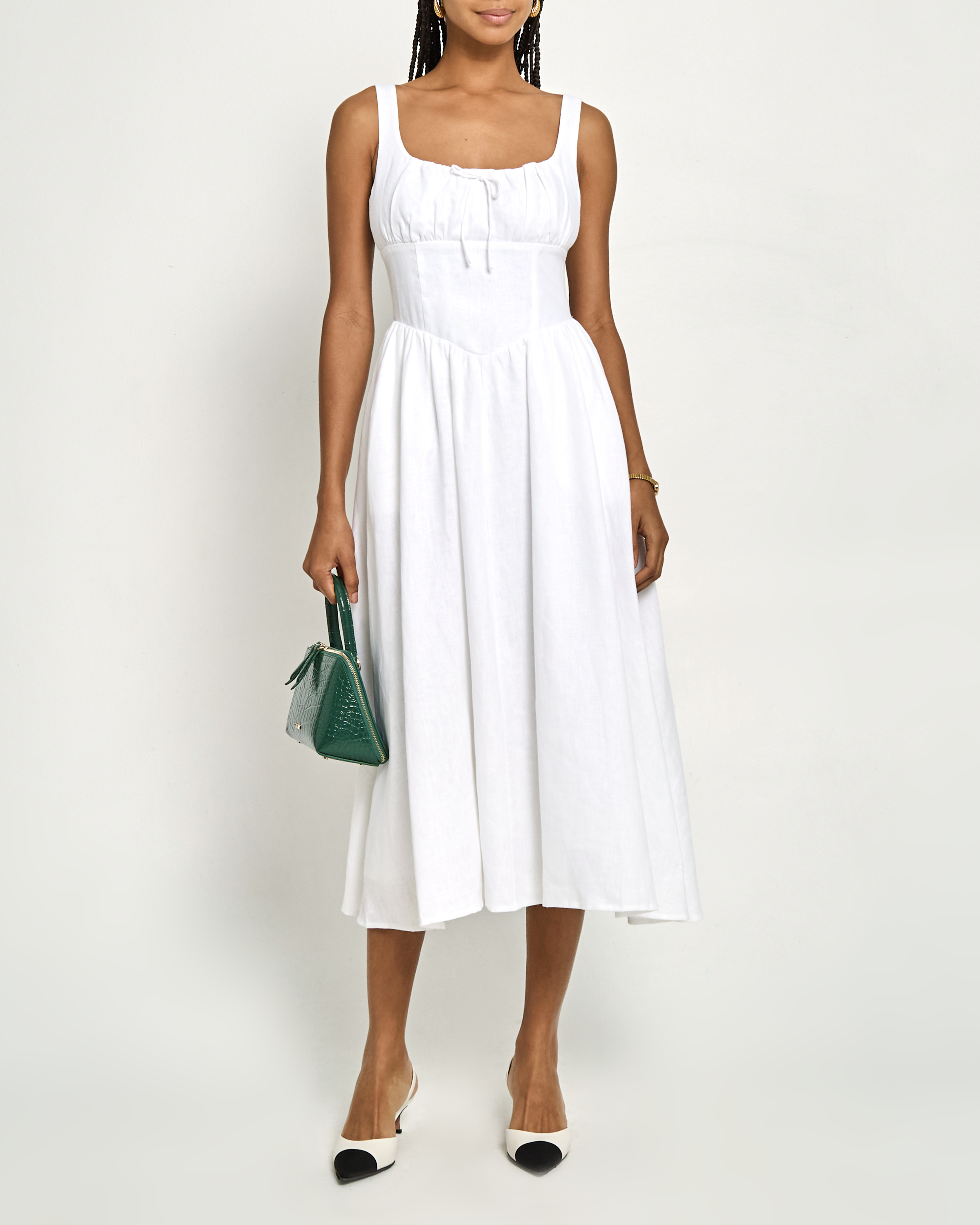 Few Moda | Chiara Linen Dress - White / 12 Few Moda | Chiara Linen Dress - White / 12