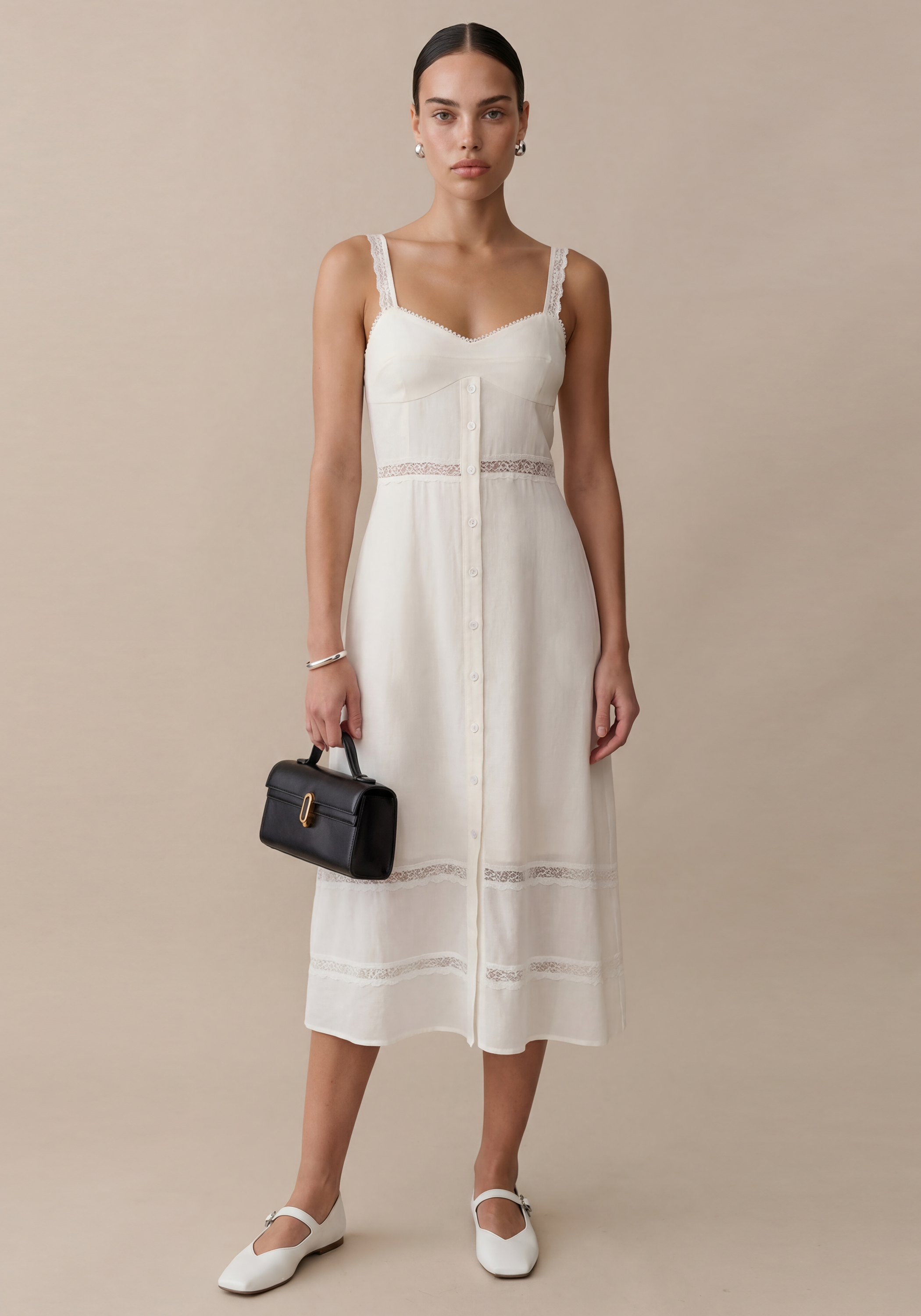 few moda white lace dress Few Moda | Oriella Cotton Dress