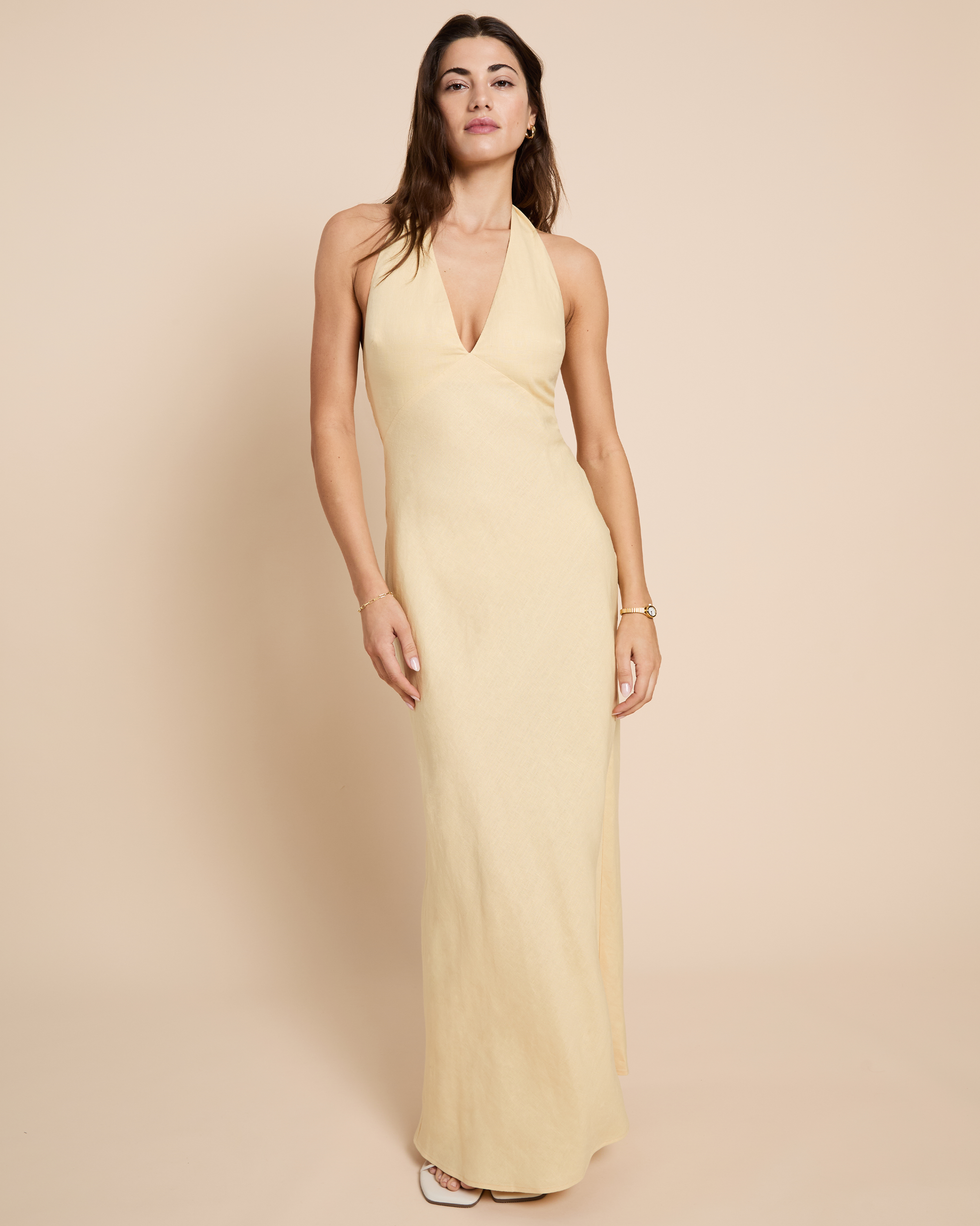 Few Moda | Ashlyn Linen Dress - Butter / 10 Few Moda | Ashlyn Linen Dress - Butter / 10