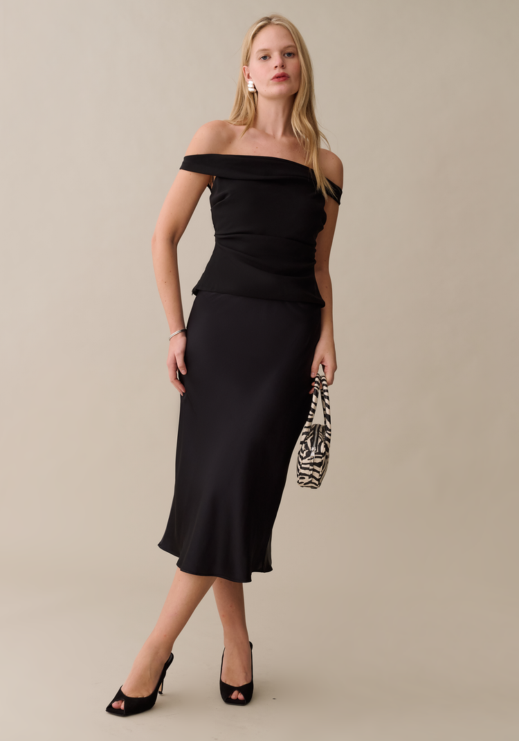 Alaia Silk Midi Skirt