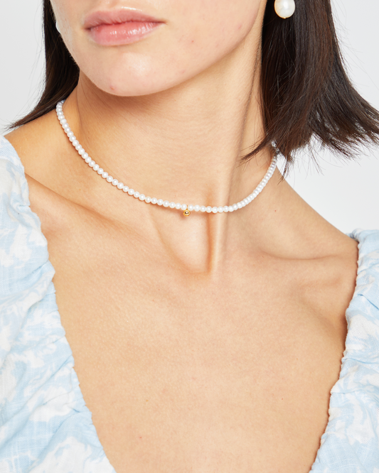 Delicate Gold and Pearl Necklace