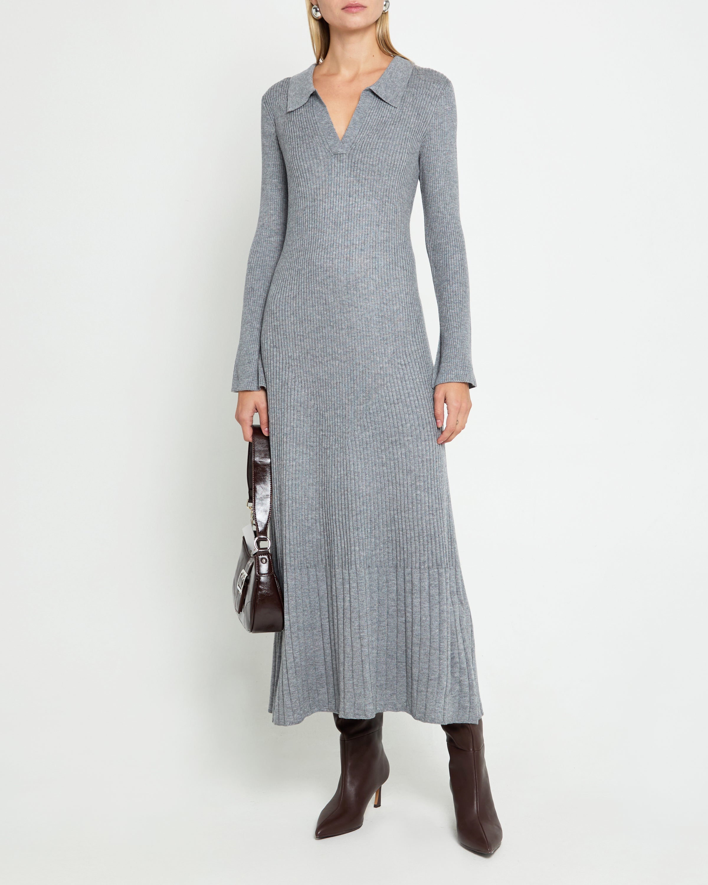 Few Moda | Nicole Knit Dress - DARK GREY / XL Few Moda | Nicole Knit Dress - DARK GREY / XL