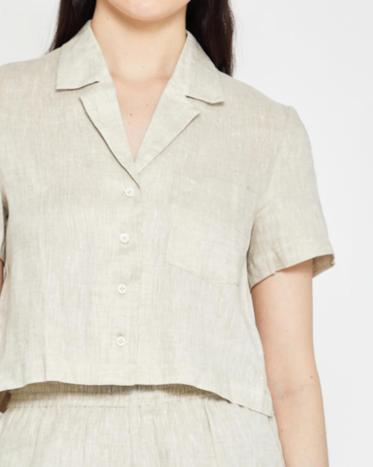 Everyday Cropped Linen Shirt