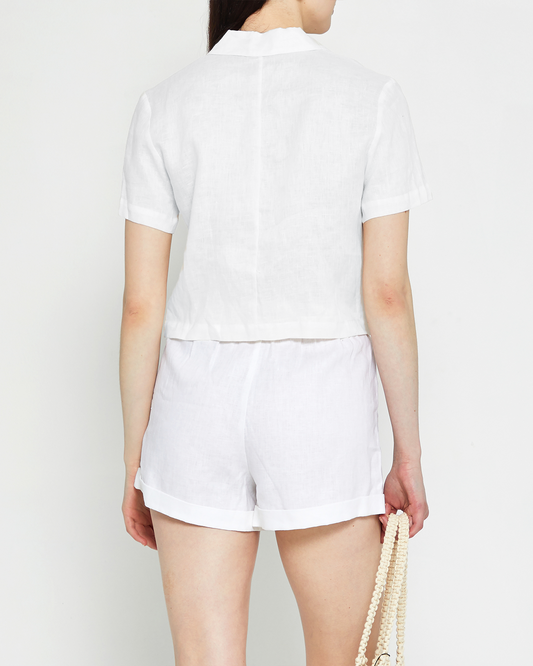 Everyday Cropped Linen Shirt