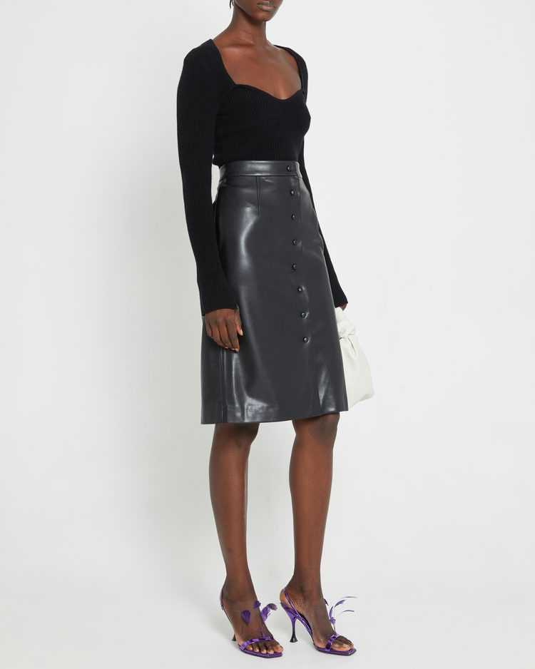 Mimi Vegan Leather Pencil Skirt