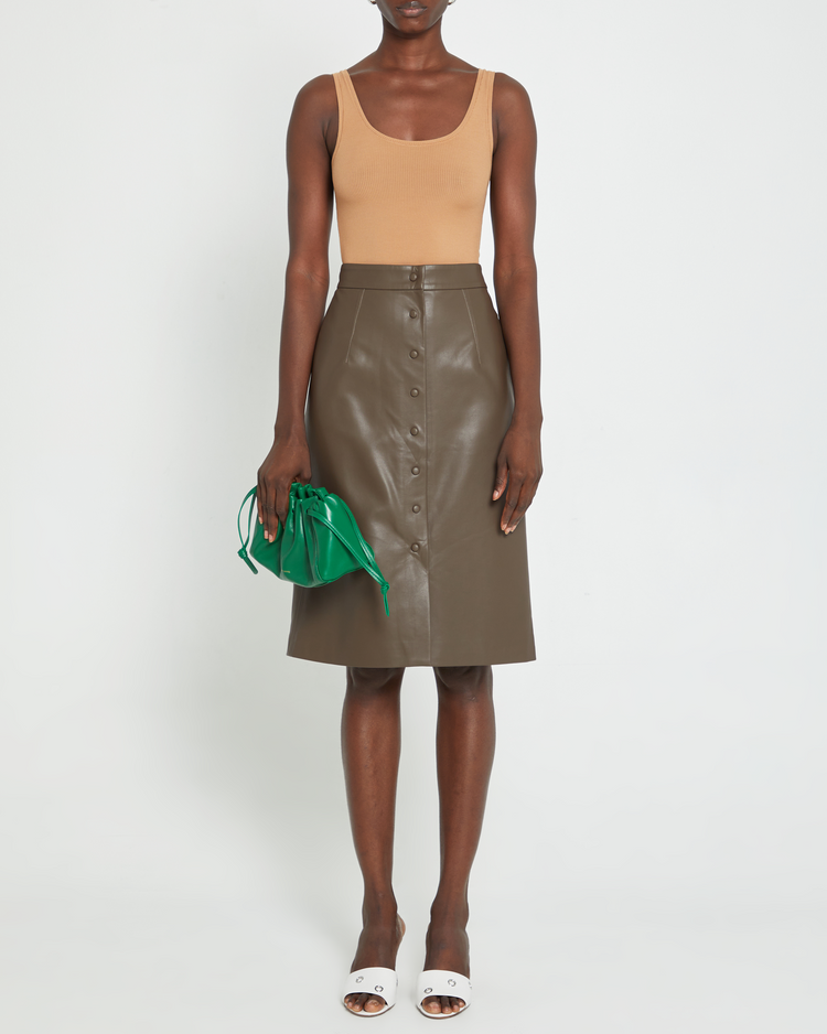 Mimi Vegan Leather Pencil Skirt