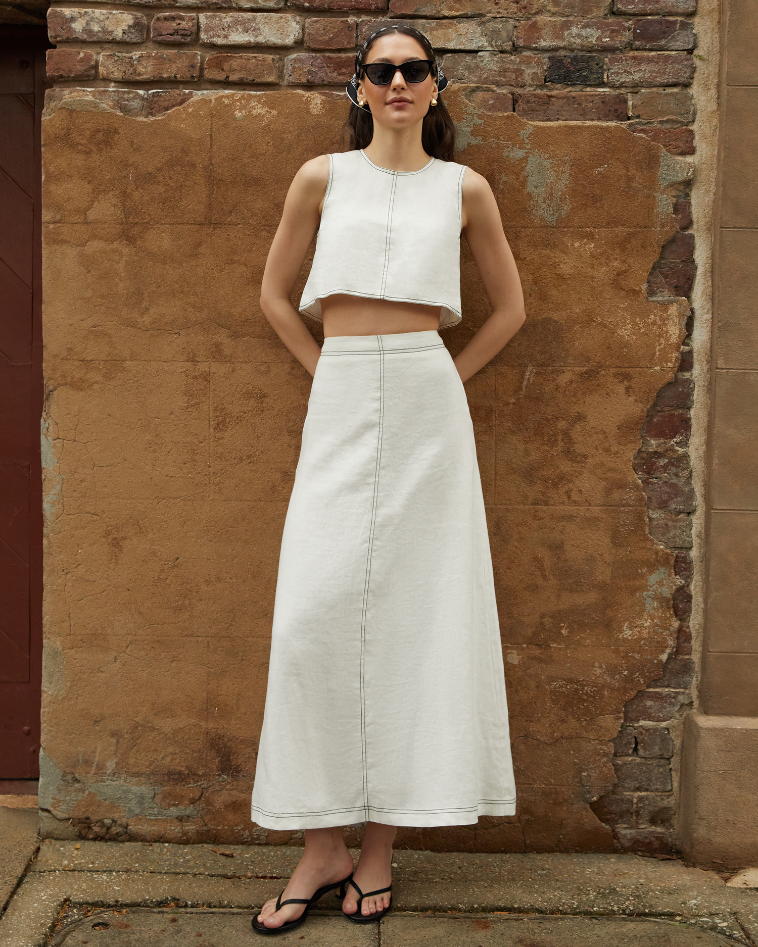 Few Moda | Zenni Linen Set - White / XL Few Moda | Zenni Linen Set - White / XL