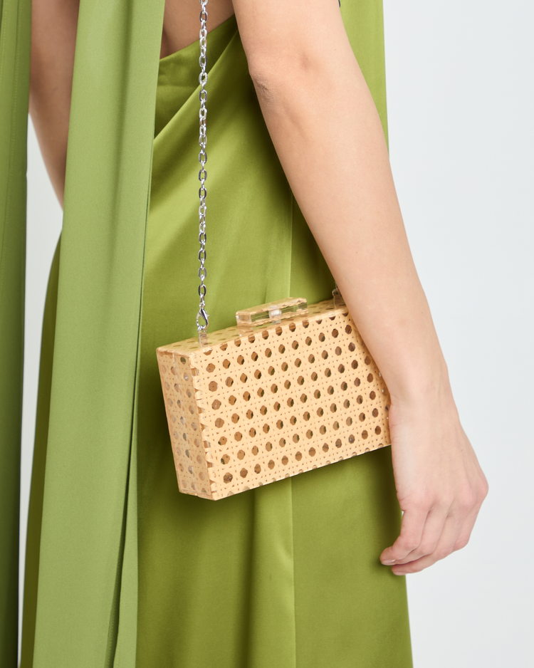 Ember Acrylic Rattan Clutch