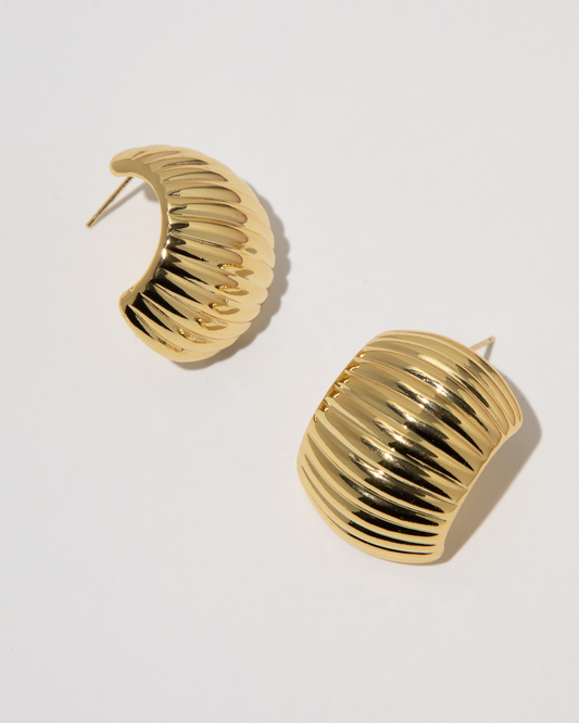 Chunky Ribbed Hoops