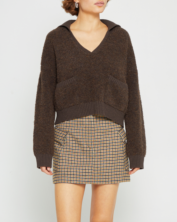 Hartley Collared Boucle Sweater