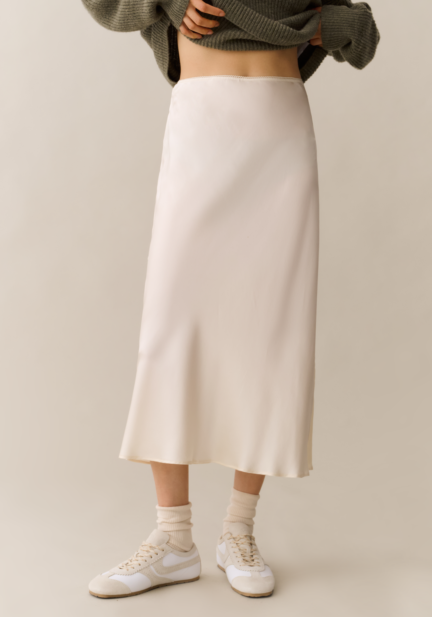 Alaia Silk Midi Skirt Alaia Silk Midi Skirt