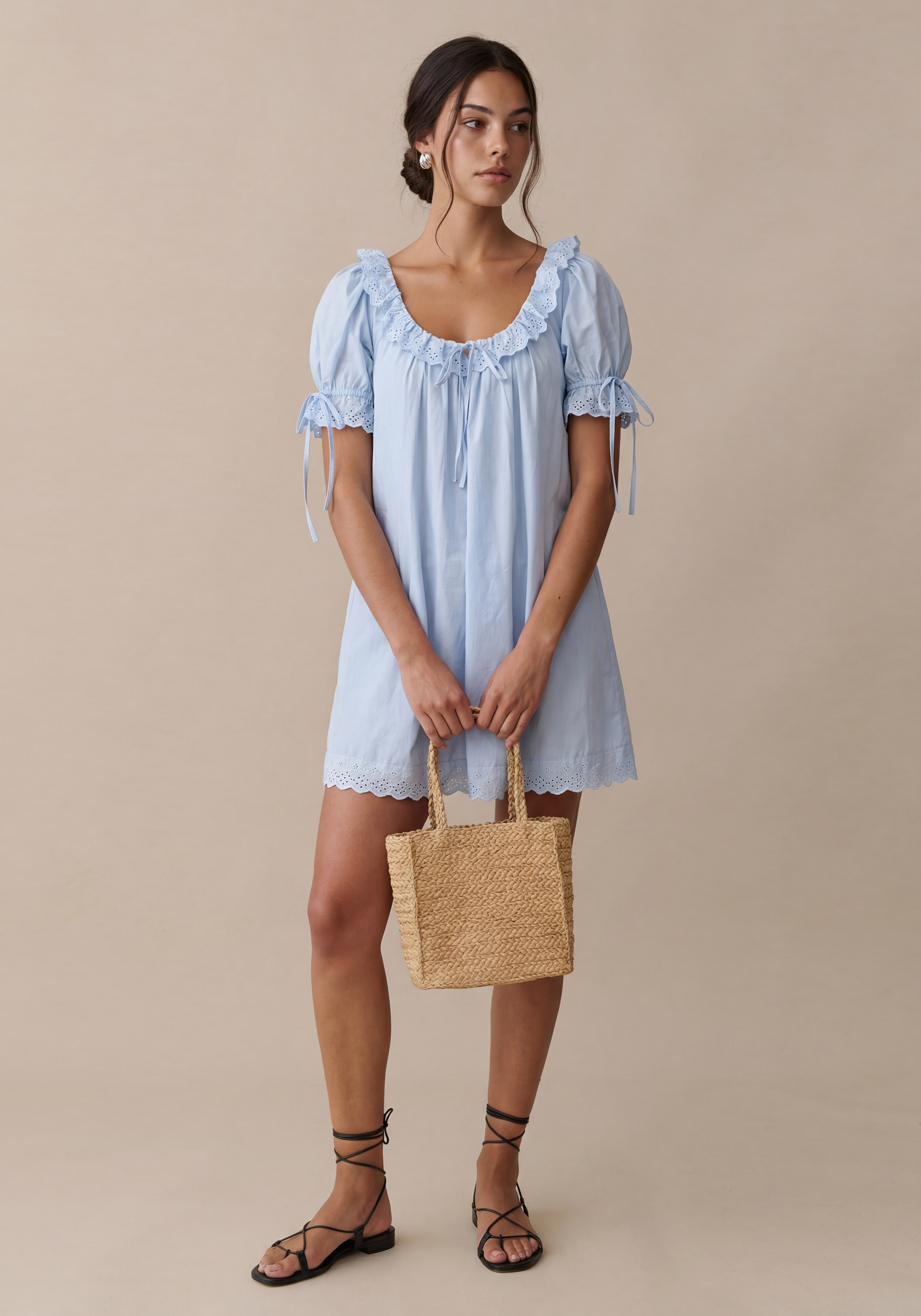 Few Moda | Juliet Cotton Dress - Light Blue / S Few Moda | Juliet Cotton Dress - Light Blue / S