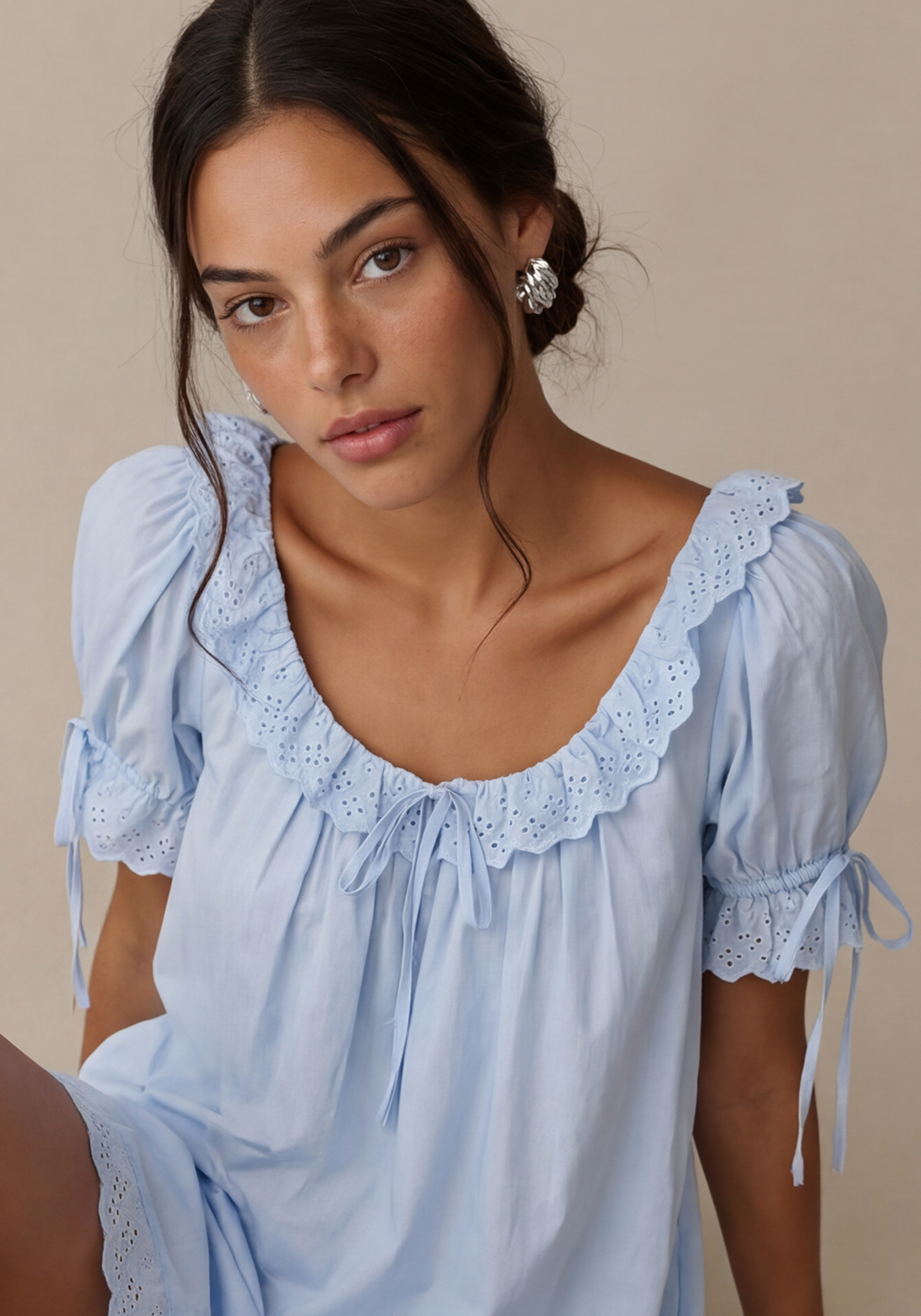 Few Moda | Juliet Cotton Dress - Light Blue / S Few Moda | Juliet Cotton Dress - Light Blue / S