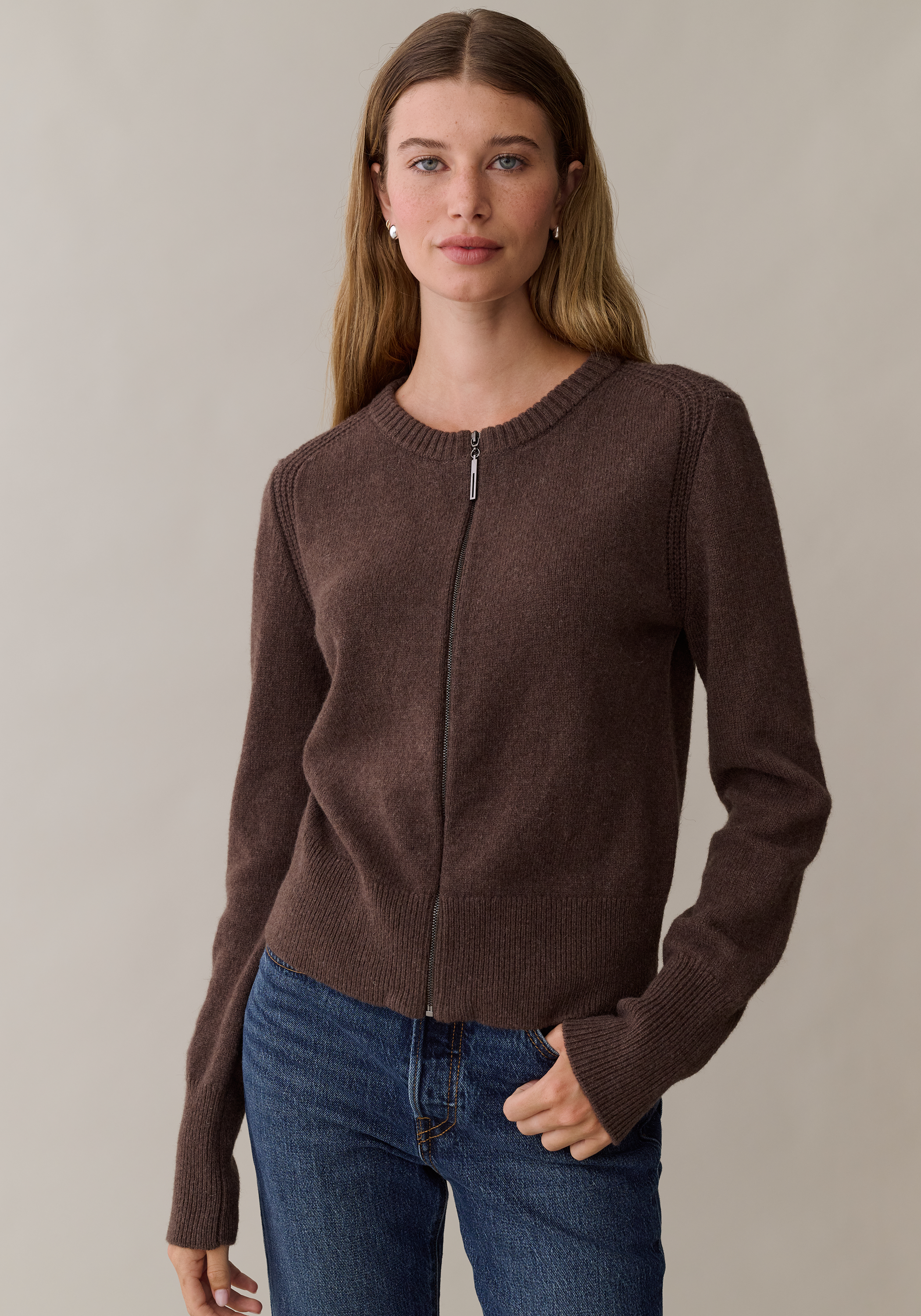 Mindy Zip Up Sweater