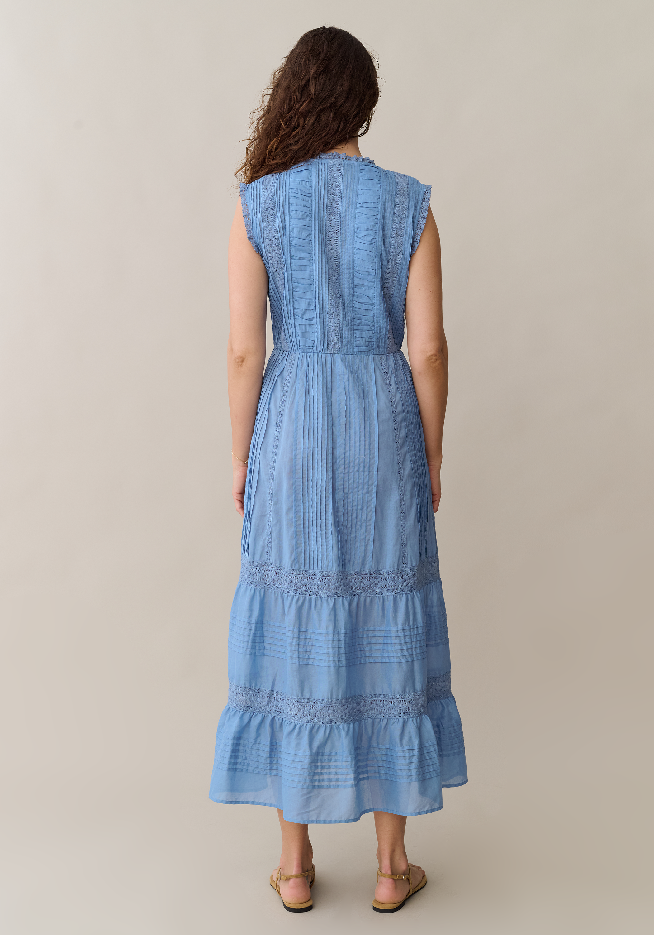 cotton on dress blue Cotton On layla frill midi dress in winter night navy blue