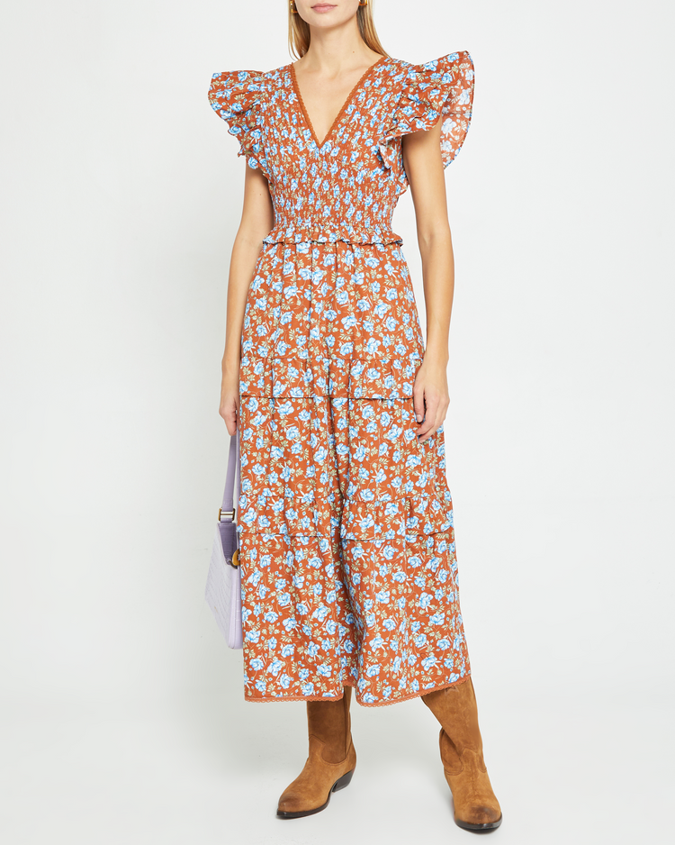 Emerson ptiching gingham ruffle jumpsuit