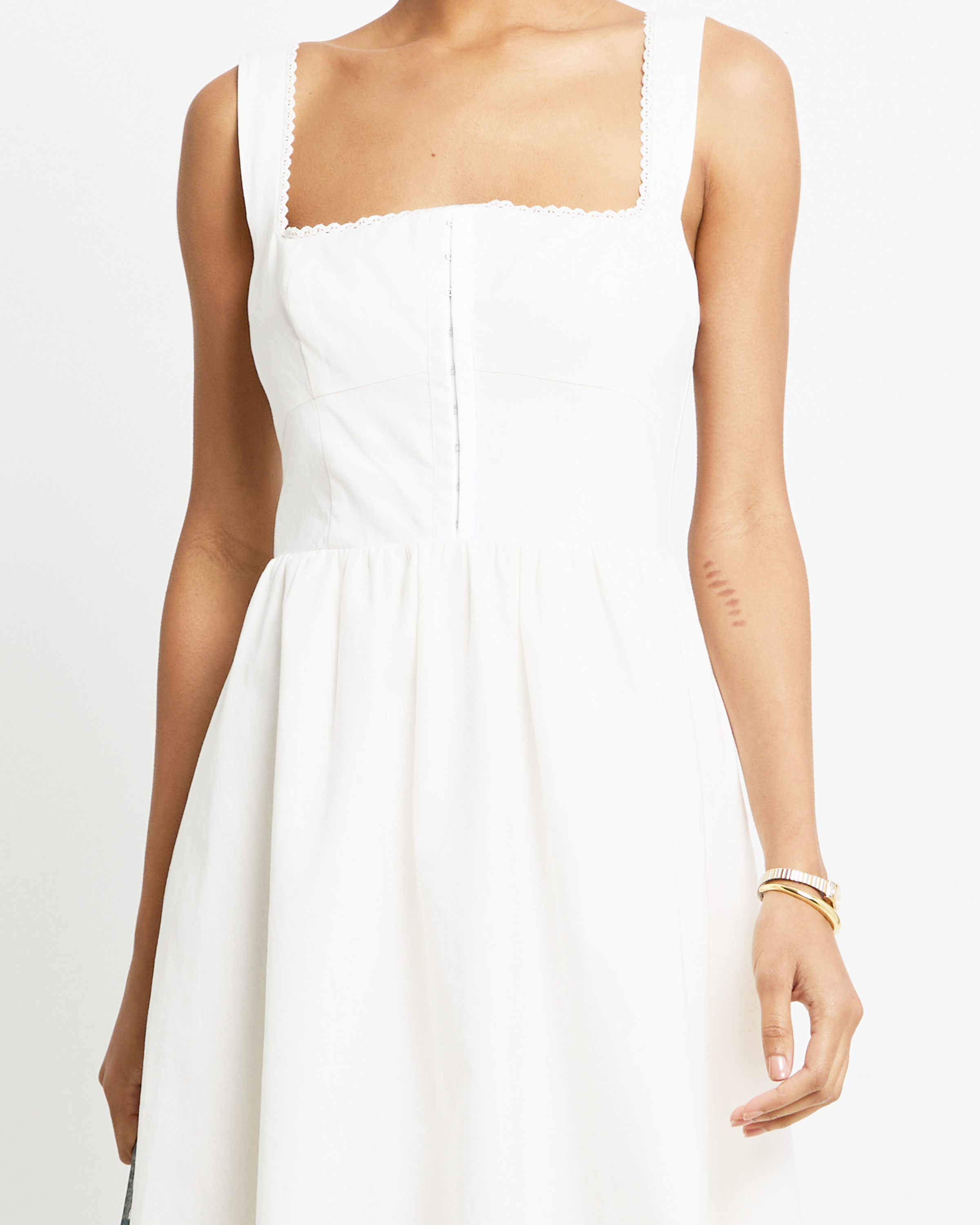 Few Moda | Marina Linen Dress - White / 10 Few Moda | Marina Linen Dress - White / 10