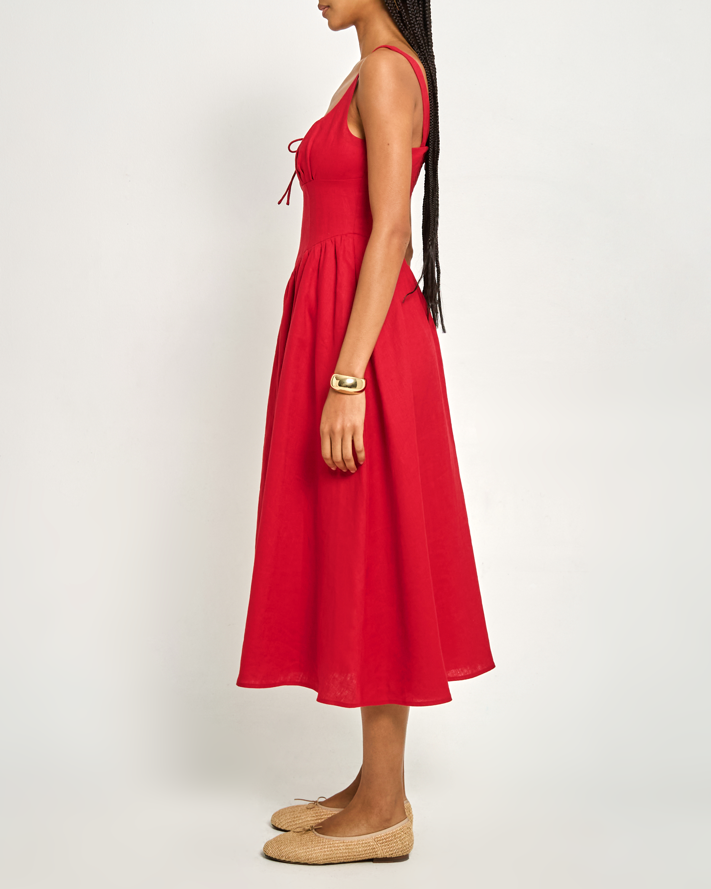 Few Moda | Chiara Linen Dress - RED / 10 Few Moda | Chiara Linen Dress - RED / 10