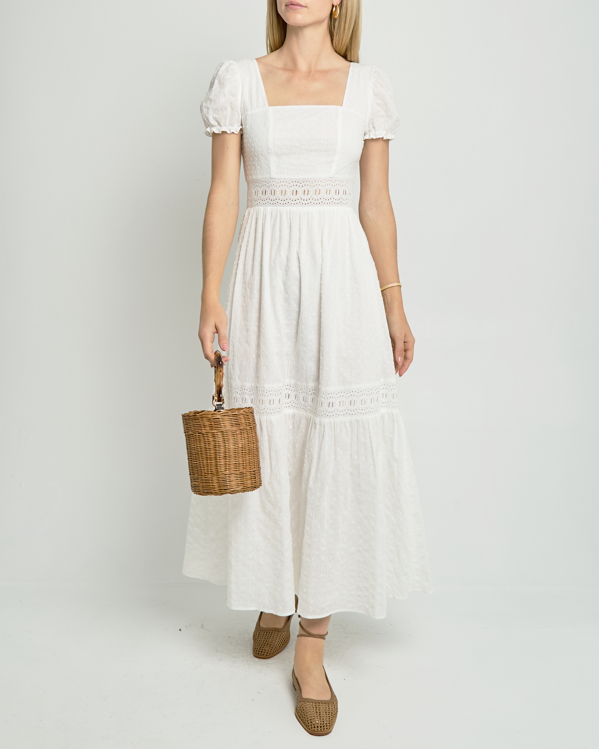 Few Moda | Dulcie Cotton Dress - White / 6 Few Moda | Dulcie Cotton Dress - White / 6