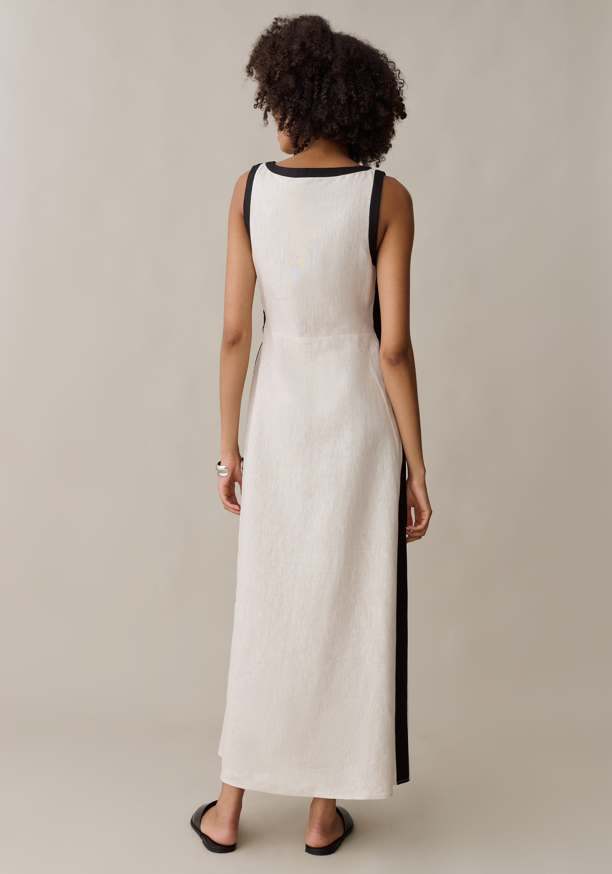 Few Moda | Claudette Linen Dress - Oatmeal / 12 Few Moda | Claudette Linen Dress - Oatmeal / 12