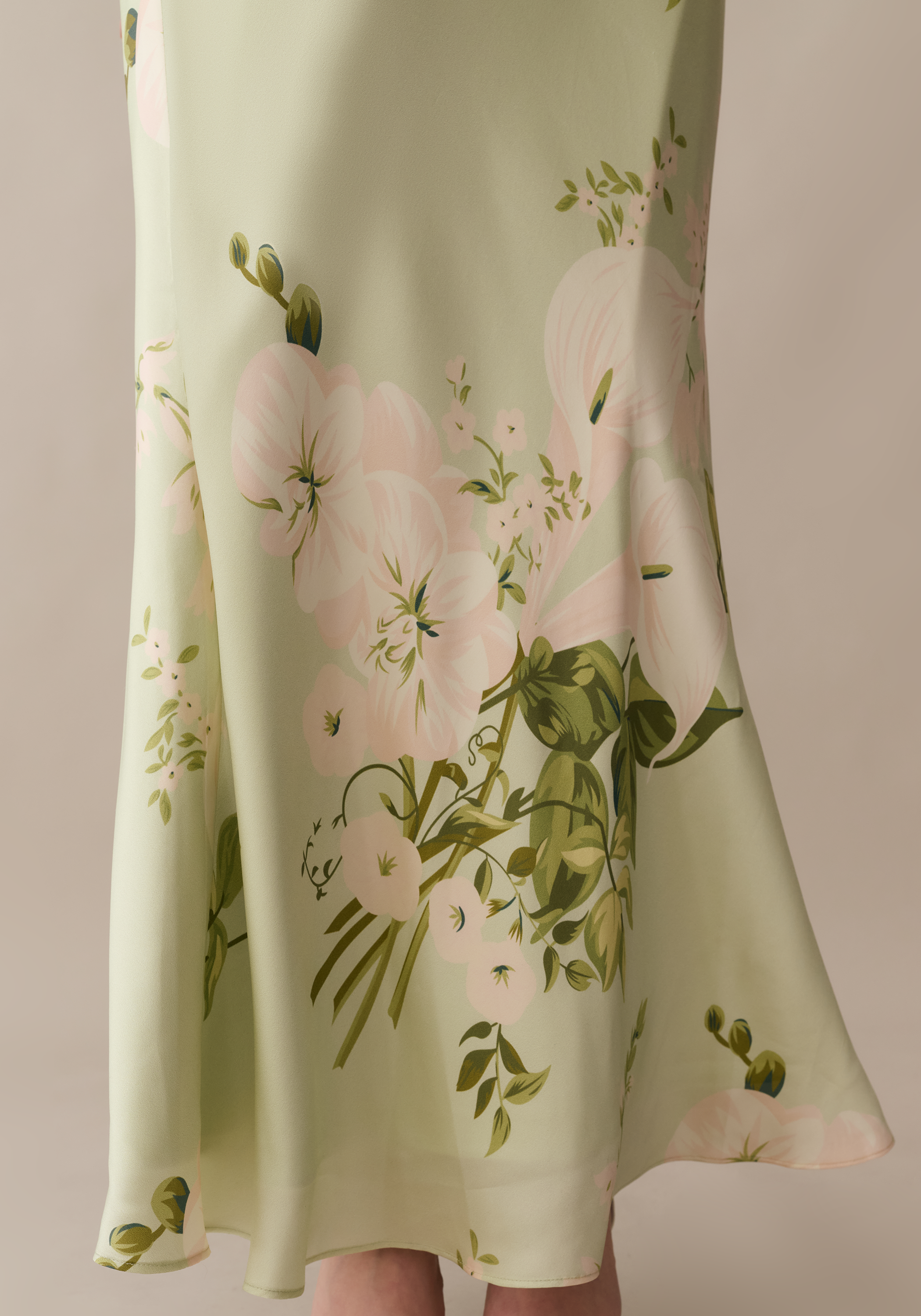 Few Moda | Mazzy Silk Dress - Mint Blossom / L Few Moda | Mazzy Silk Dress - Mint Blossom / L