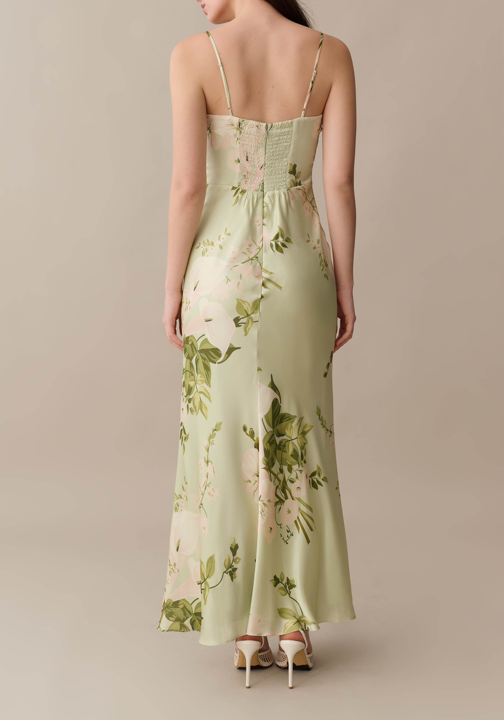 Few Moda | Mazzy Silk Dress - Mint Blossom / L Few Moda | Mazzy Silk Dress - Mint Blossom / L