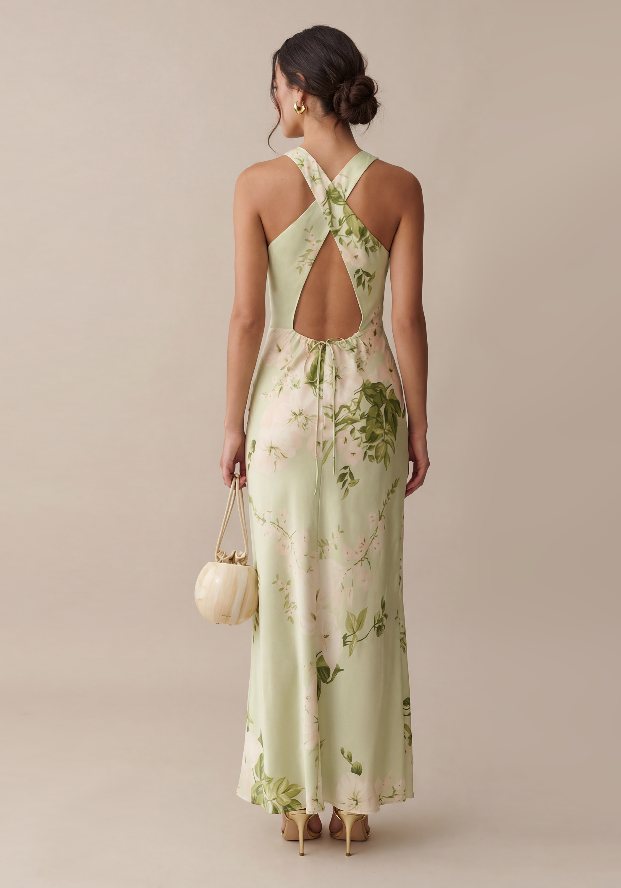 Few Moda | Roslyn Silk Dress - Mint Blossom / XL Few Moda | Roslyn Silk Dress - Mint Blossom / XL