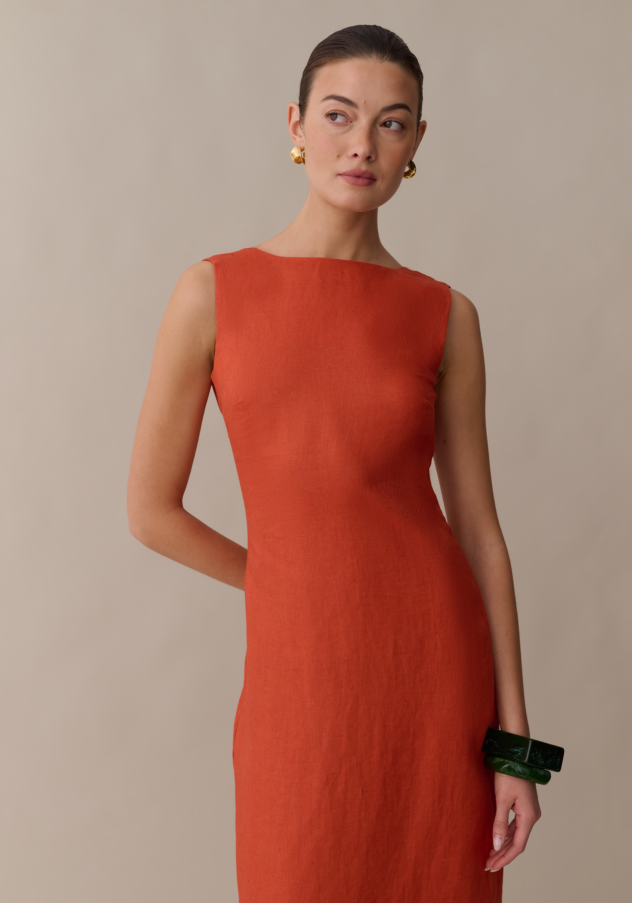 formal linen dress Few Moda | Coast Linen Dress