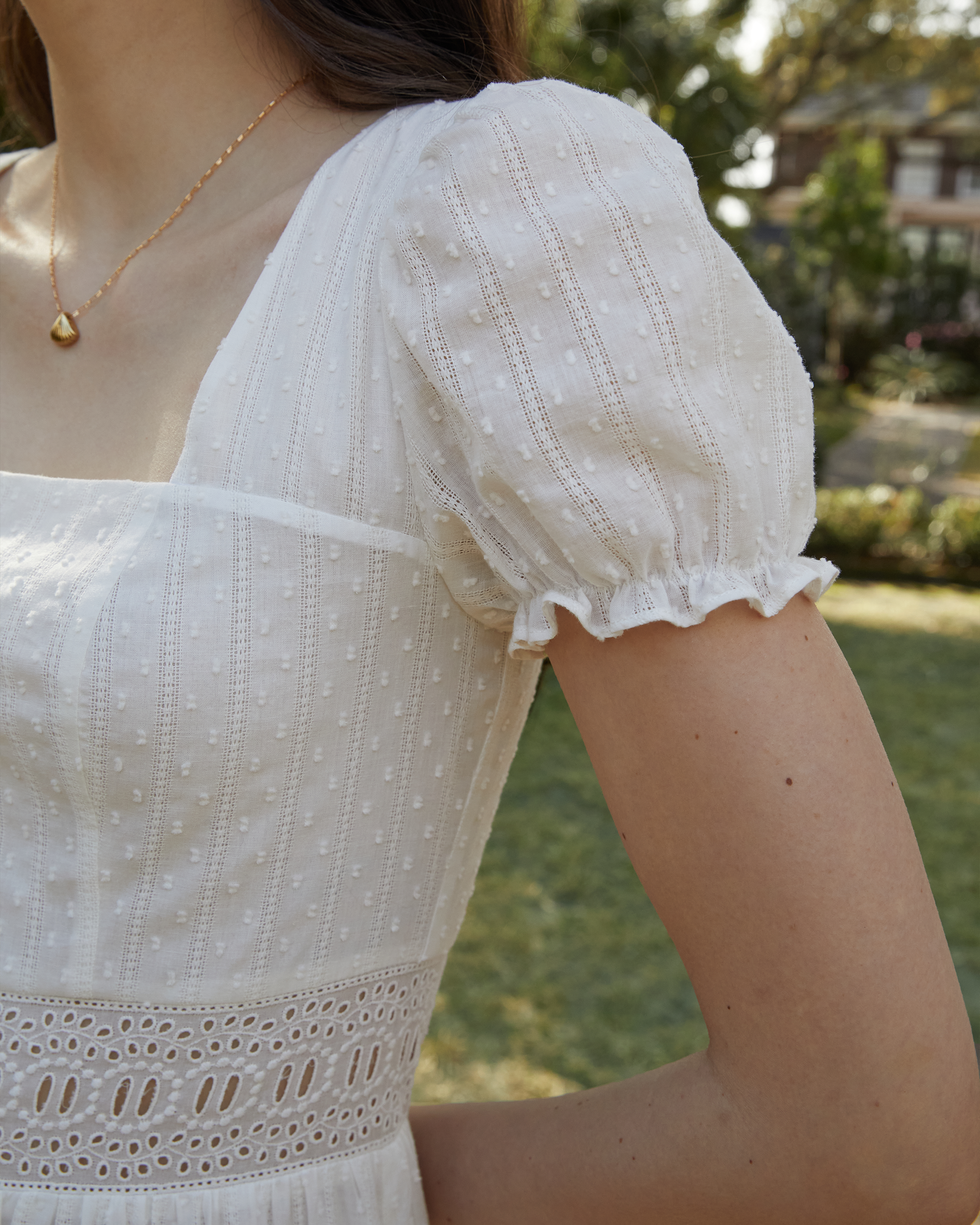 Few Moda | Dulcie Cotton Dress - White / 6 Few Moda | Dulcie Cotton Dress - White / 6