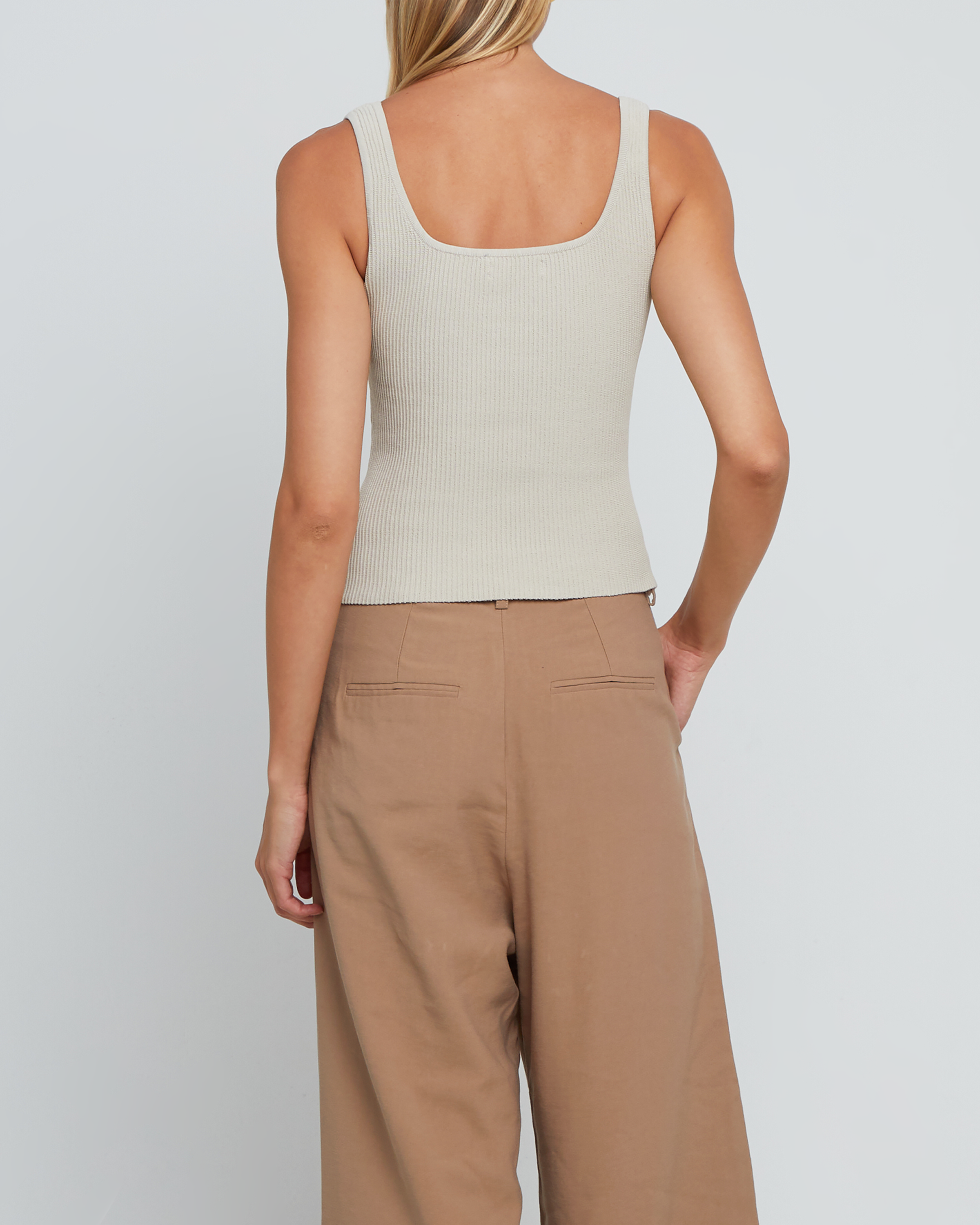 Sculpting Knit Squareneck Tank Sculpting Knit Squareneck Tank