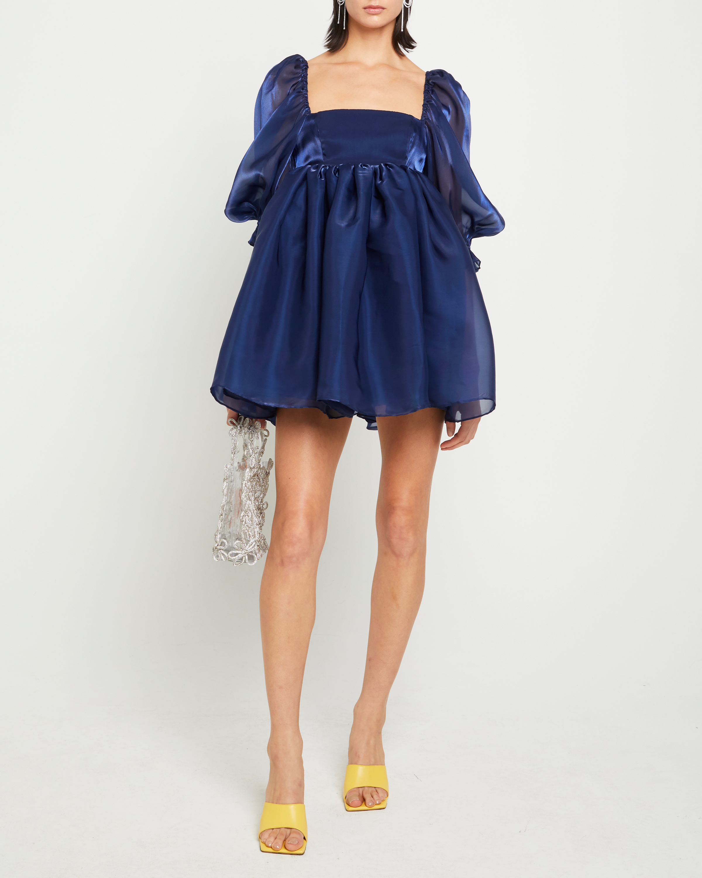 cloud mini dress Cotton Cloud White Tunic Mini Dress | Trendy Women's Dresses